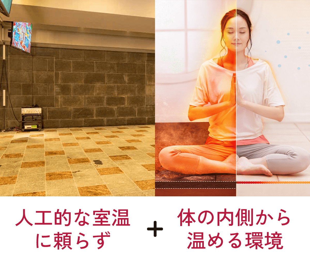 人工な室温に頼らず体の内側から温める環境の画像